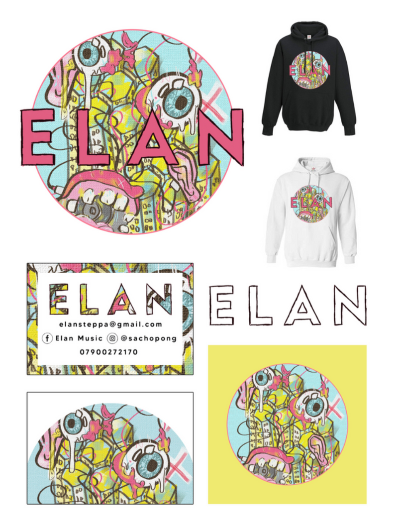 Bay Jemima digital illustration branding artwork for Elan
