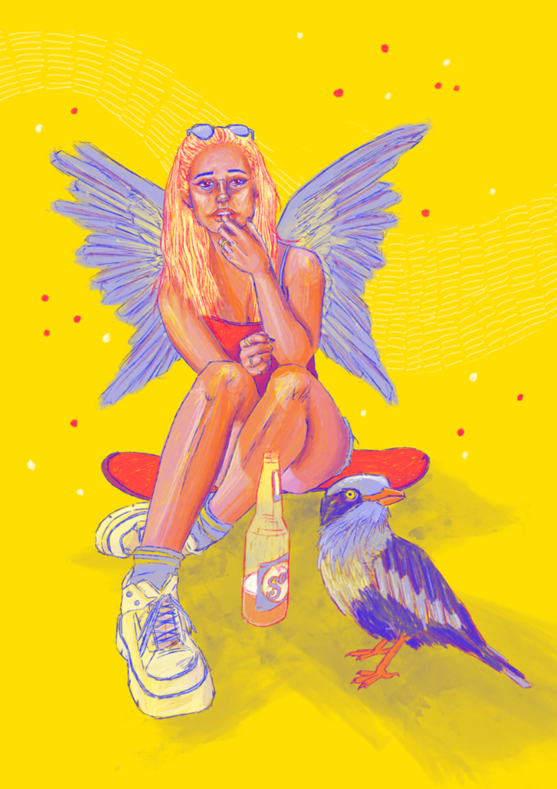Bay Jemima digital illustration portrait of Gabby