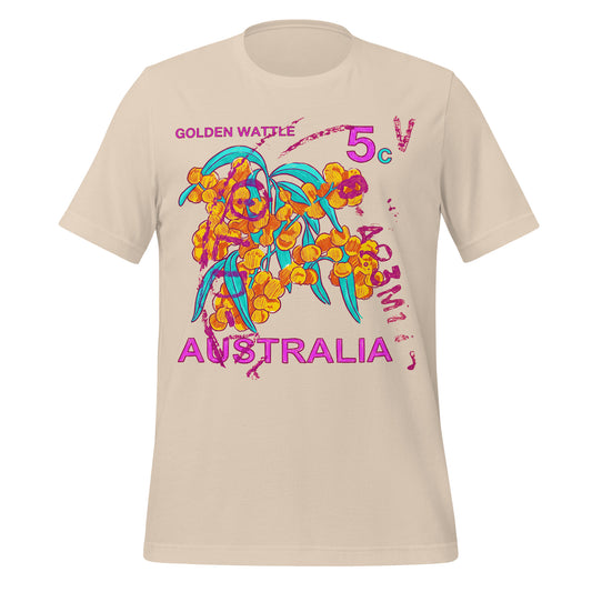 Botanical graphic t-shirt by Bay Jemima from Blooms Without Borders. Soft unisex everyday wear. Cream