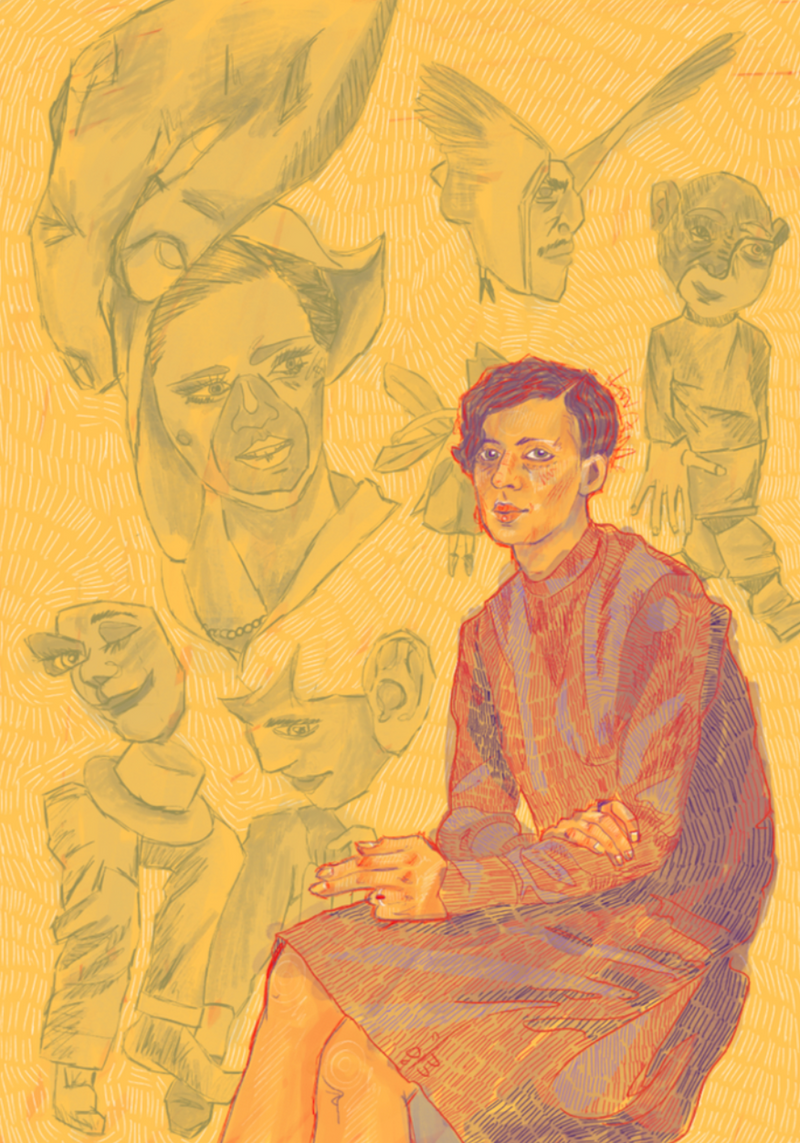 Bay Jemima digital illustration portrait of artist Hannah Höch