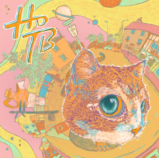 Bay Jemima digital illustration album cover artwork featuring a fish motif