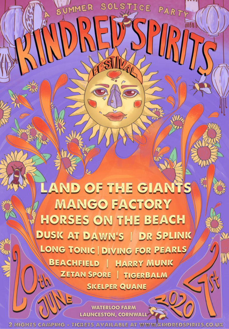 Bay Jemima digital illustration event flyer for Kindred Spirits