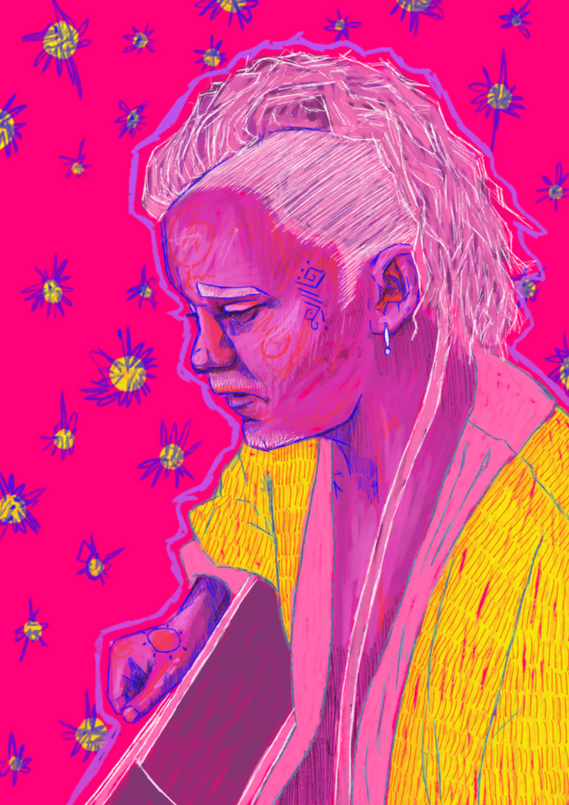 Bay Jemima digital illustration portrait of Sonny
